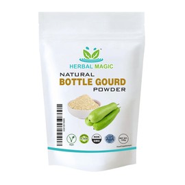 Herbal Magic's Pure & Natural Bottle Gourd Powder For Smoothies,Juices - Premium Quality Powder - Free from Fillers & Preservatives (Pack of 1)