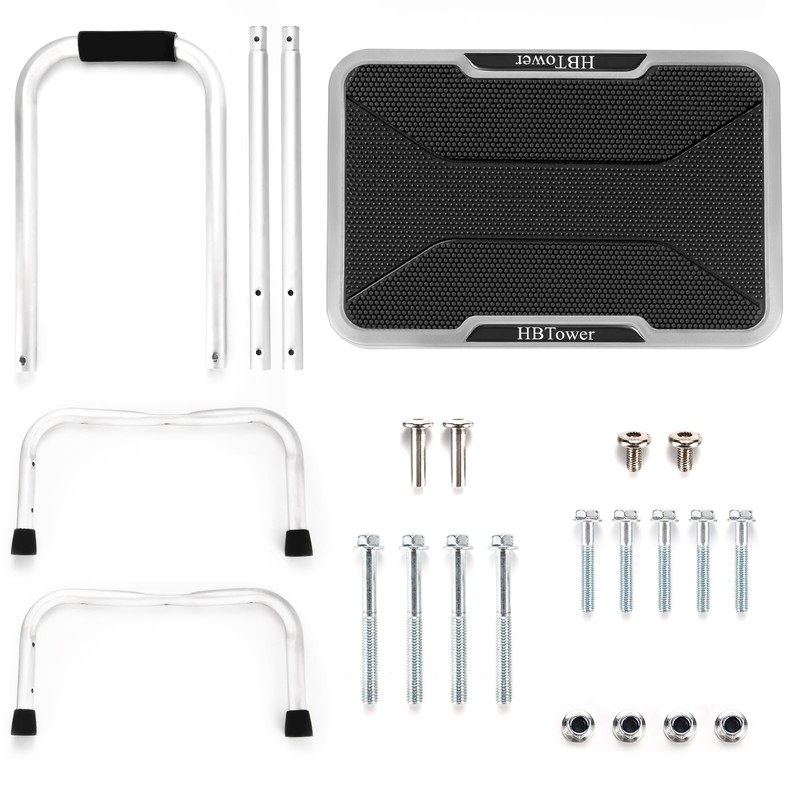 HBTower Aluminum Step Stool with Handle for Elderly, Lightweight Step