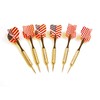 EDMBG New Dart Board + 6 Brass Darts Flag Checkers