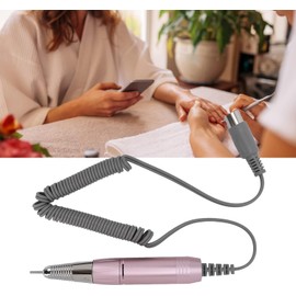 Taladro de Uñas Eléctrico Pluma, Mango Ajustable 3000 RPM, Pieza de Mano Profesional para Manicura y Pedicura, Bajo Ruido, Vibración Estable, Disipación de Calor (Rosa)
