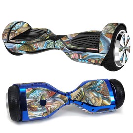 MightySkins Glossy Glitter Skin for Ultra Hoverboard - Action Fish Puzzle | Protective, Durable High-Gloss Glitter Finish | Easy to Apply, Remove, and Change Styles | Made in The USA