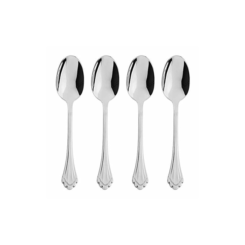 Oneida Marquette Fine Flatware Dinner Spoons, Set of 4,Silver