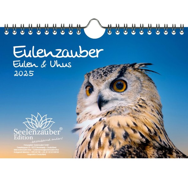 Seelenzauber Owl Magic Owls and Owls DIN A5 Wall Calendar