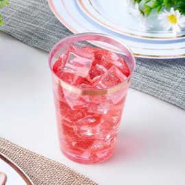 Vasos Elegantes de Pl?stico Transparente 12 Oz