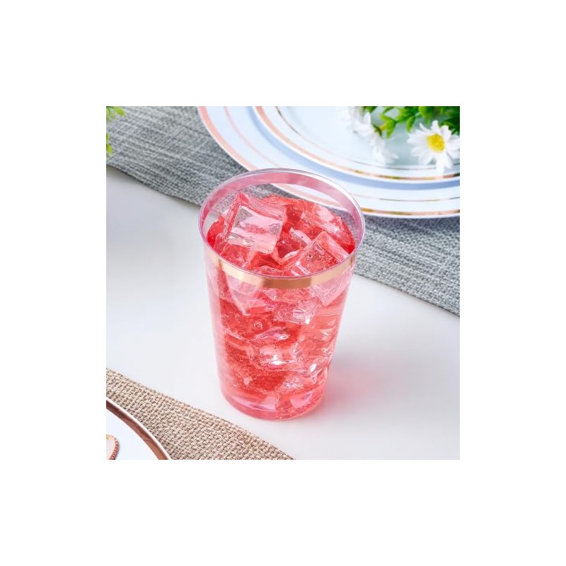 Vasos Elegantes de Pl?stico Transparente 12 Oz