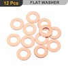 sourcing map M10 Flat Washer, 12 Pcs Copper Ring Flat
