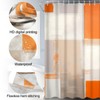 Lnond 4Pcs Bathroom Shower Curtain Sets with Rugs,Orange Brown Painting