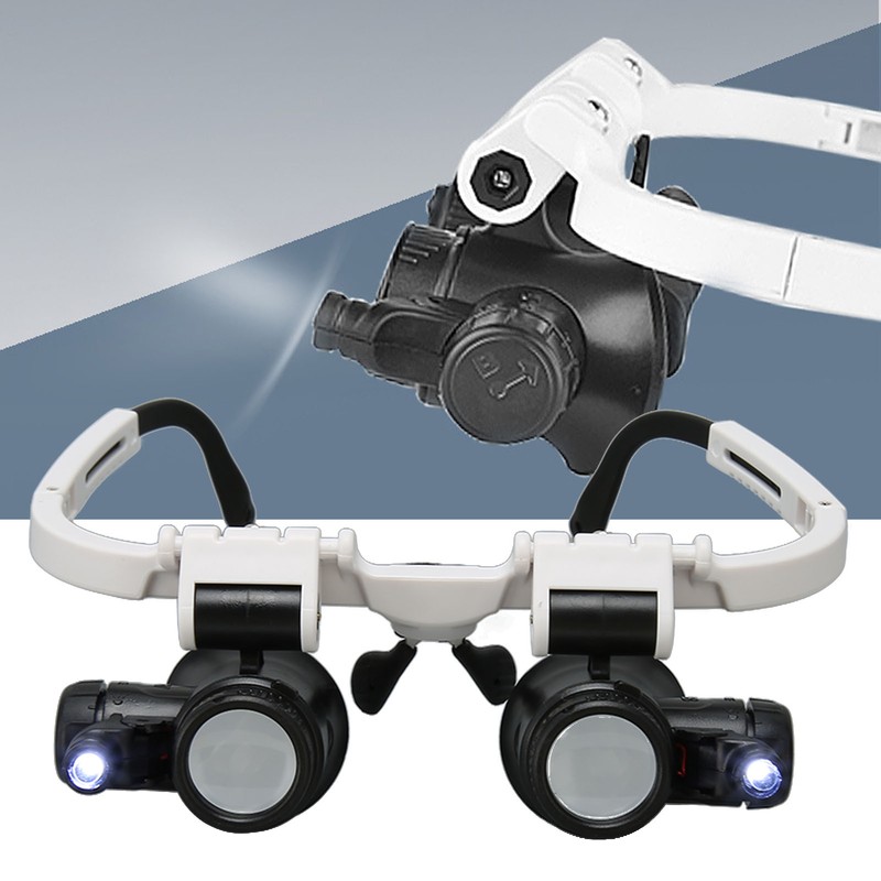 Headband Magnifier 7x 10x 15x 25x LED Illuminated Magnifying Glasses