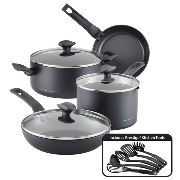Farberware Power Base Nonstick Cookware/Pots and Pan Set, 12 Piece