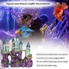 PINVNBY Aquarium Resin Castle Decoration Fish Tank Driftwood Castle Cave