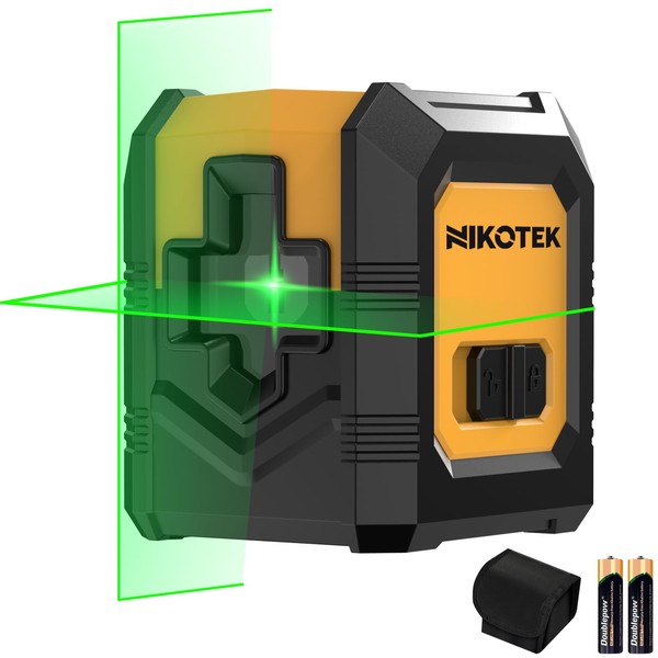 Nikotek Green Laser Level, 20m/65ft Cross Line Laser with Self-Leveling