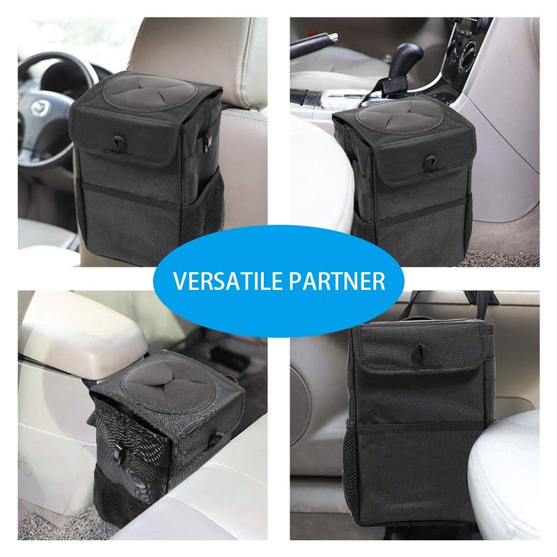 ValueHall Car Trash Can Foldable Waterproof Trash Bin Hanging Garbage