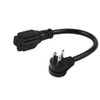 Right Angle (Down Angle) 15 Amp to 20 Amp Plug