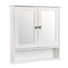 Byya Bathroom Wall Mounted Cabinet with Double Mirrors Doors and