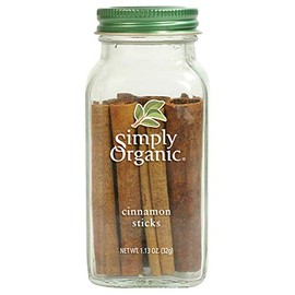 Simply Organic Cinnamon Sticks, Certified Organic | 1.13 oz | Pack of 3 | Cinnamomum burmannii (Nees & T. Nees) Blume