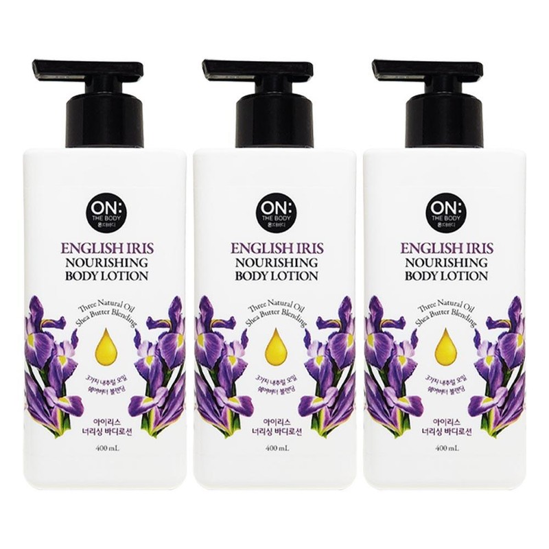 On The Body 온더바디 너리싱 바디로션 아이리스 400mL x 3개