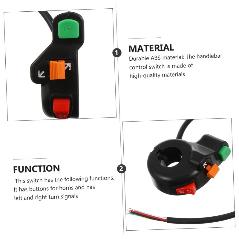 FUNOMOCYA Motorcycle Control Switch for Headlight Horn and Turn Signal