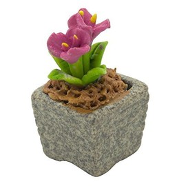 MyTinyWorld Miniature Handmade Pink Coloured Ceramic Flower (CFP15)