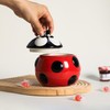 SOCOSY Ceramic Ladybug Sugar Bowl with Lid, Sugar Container, Sugar