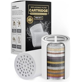 AquaHomeGroup 20 - Stage Replacement Premium Filter Cartridge 2-pack (No Housing), Compatible with Any Shower Filter of Similar Design 15 and 20 stages