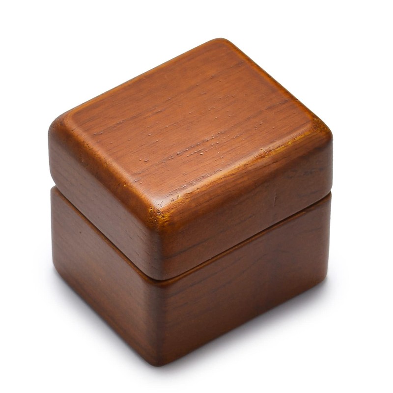 Oirlv Wooden Ring Box Vintage Ring Box for Engagement Anniversary