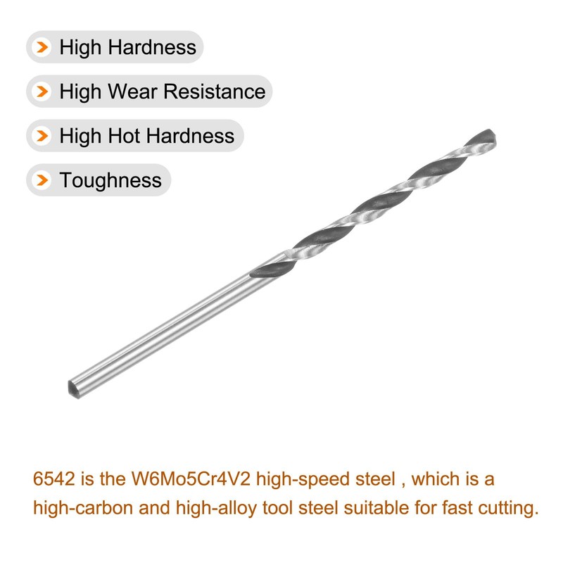sourcing map Spiral Drill Bits HSS 2.75 mm W6542 70