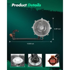 SCITOO Engine Radiator Cooling Fan Clutch Assembly Compatible with 2011 for Ford for Explorer 3.5L 2006-2010 for Ford for Explorer 4.0L 2006-2010 for Ford for Explorer 4.6L;Replace YB-3076