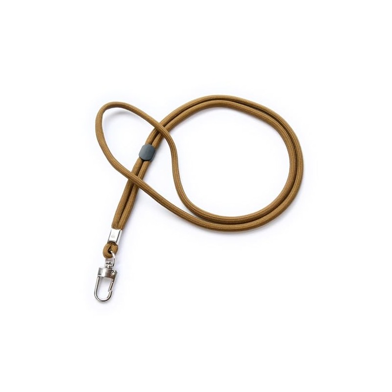 trage.band® Long Adjustable Lanyard Neck Strap with Carabiner Hook Khaki