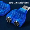 GELRHONR USB to PS2 Adapter，USB to Dual PS/2 Keyborad &