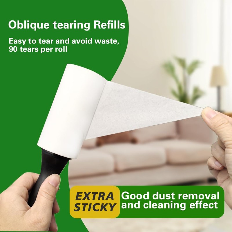 Vantaly Extra Sticky Lint Roller Refills,Fits Most 3.9"-4" Standard Size