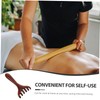 KOMBIUDA Wooden Foot Massager Comb Long Handle 6-Prong Acupoint Relief