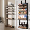 Fulifix Over The Door Pantry Organizer with Solid Wooden Baskets,