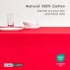 HOMESCAPES Red Table Cloth, Plain Cotton Tablecloth, Square, Handcrafted &