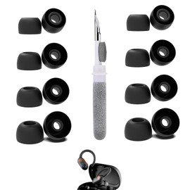 Vykyntow 8 Pairs Replacement Ear Tips Compatible with Skullcandy Push, with 3 in 1 Cleaner Kit, Silicone Ear Tips (XS/S/M/L)