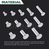 Keadic 390Pcs M4 M5 M6 Aluminum Flat Head Semi-Tubular Rivets