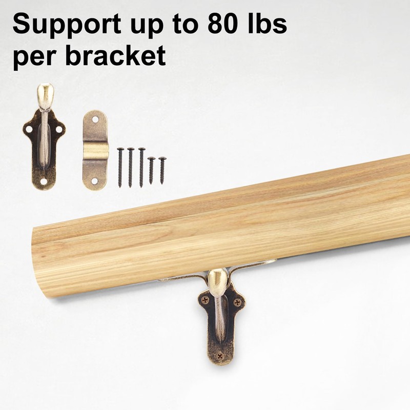 RealPlus Handrail Stair Brackets 5pcs Heavy Duty Hand Rail Bracket