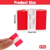 8PCS Self-Adhesive Hinge: Red Small Cabinet Hinges for Wooden Jewelry