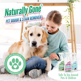airpure NATURALLY GONE Pet Odour Eliminator, Heat Sealed Cap, Enzyme Cleaner Removes Smells and Stains, Cat Litter Freshener, Works on Urine, Vomit, Faeces and More - HERBAL FRESH Fragrance