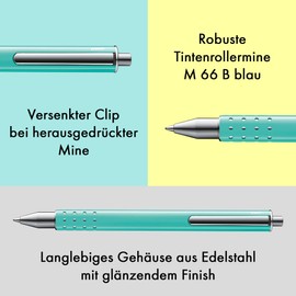 Lamy swift lagoon Special Edition Rollerball Pen - Exclusive Rollerball Pen with Smooth Writing Feel - Robust Metal Housing - Line Width B - Includes Rollerball Refill M 66 B Blue