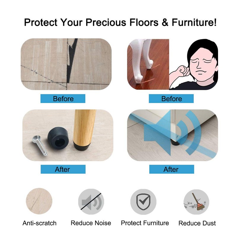 sourcing map 4pcs Rubber Feet Bumper Furniture Table Amplifier Speaker