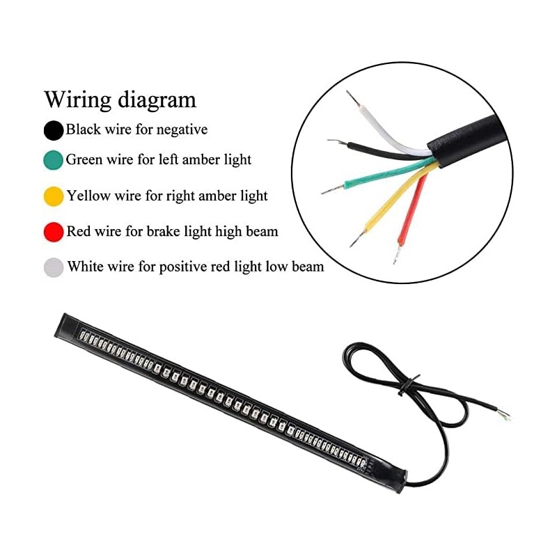 Alchemy Parts Universal LED Strip Rear Light with Integrated Indicators