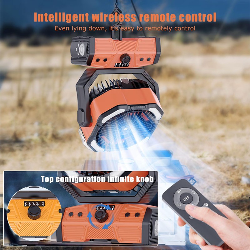 Bokynu 30000mAh Portable Misting Fan for Camping & Outdoors -