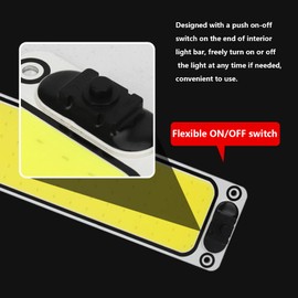 GZRUICA DC12V-DC36V Interior Lights RV Ceiling Roof Light with ON/OFF Switch 108SMD COB Interior Lighting for RV Camper Trailer Motorhome Van Boat Caravan White Pack of 4