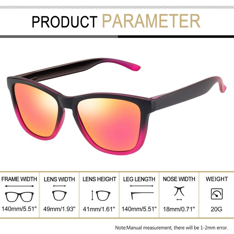 Joopin Rectangular Sunglasses Men's Polarised and Classic Sunglasses Women's Retro