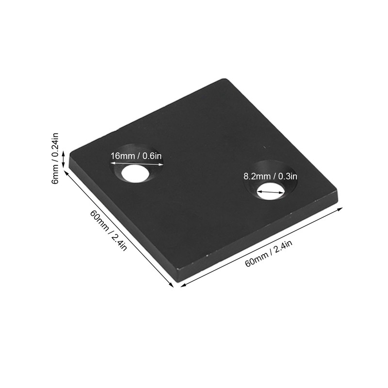 5Pcs Profile End Caps Double Slots Aluminum Alloy Cover Plate