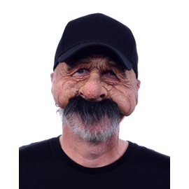 Zagone Studios Skeeter, Character Half Mask, Funny Old Man with Mustache