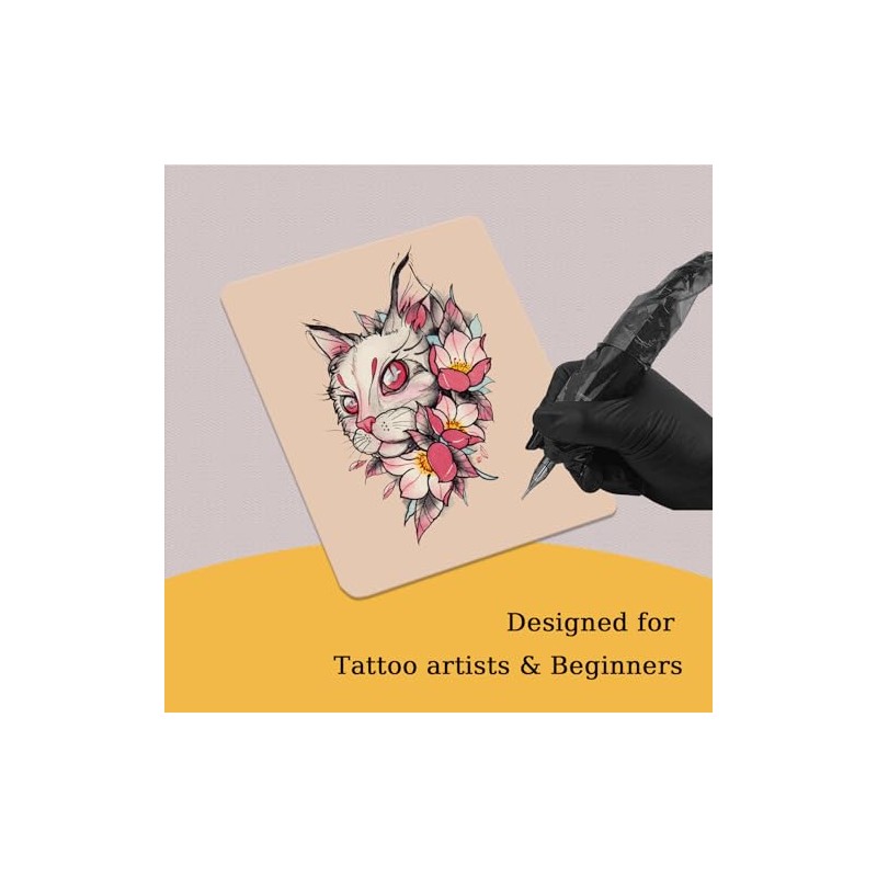 Tattoo Practice Skin 3mm Fake Skin 6pcs 19x14cm Double Sided