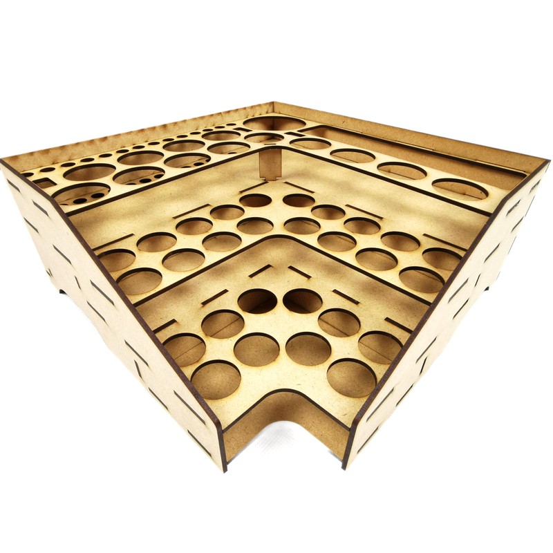 HobbyHold Square 3-Tier Paint and Brush Holder - Model Building