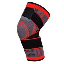 Mies′ ひざ サポートベルト 膝 サポーター ひざ用サポーター 膝用ベルト 男女兼用 ひざ用固定ベルト コルセット 加圧 軽量 薄型 通気性 歩行 スポーツ (M, ローズレッド)