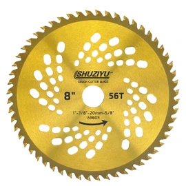LSHUZIYU, 8"-56T. 1" Arbor with Washer Adapter 7/8"-20mm-5/8, Brush Cutter Blade, Trimmer Weed Blade. Suitable for All Brand of Brush Cutter
